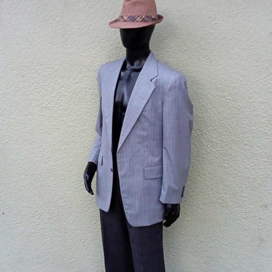 John W. Nordstrom Men's Pinstriped Luxury Blazer (Usa)